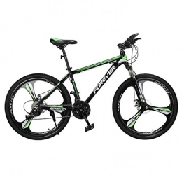GXQZCL-1 vélo GXQZCL-1 VTT, vlo Tout Terrain, Mountain Bike, Cadre en Acier au Carbone Hardtail Montagne Vlos, Double Frein Disque et Suspension Avant, 26 Pouces Roue MTB Bike (Color : Green, Size : 27-Speed)