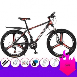 GXQZCL-1 vélo GXQZCL-1 VTT, vlo Tout Terrain, VTT, 26inch Hardtail Vlo de Montagne, Double Frein Disque et Suspension Avant, 21 Vitesses, 24x, 27 Vitesse MTB Bike (Color : Black+Red, Size : 27 Speed)