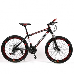 GXQZCL-1 vélo GXQZCL-1 VTT, vlo Tout Terrain, VTT, Vlos Cadre en Acier au Carbone, Double Disque de Frein et la Fourche Avant, 26 Pouces Jante MTB Bike (Color : Red, Size : 24-Speed)