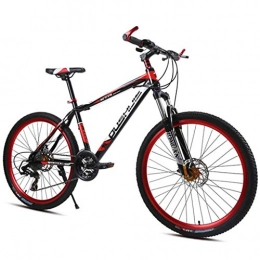 GXQZCL-1 vélo GXQZCL-1 VTT, vlo Tout Terrain, VTT / Vlos, en Acier au Carbone Cadre Dur Queue vlo, Suspension Avant et Double Disque de Frein, 26inch Roues en Alliage MTB Bike (Color : Red, Size : 24-Speed)
