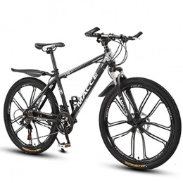 GXQZCL-1 vélo GXQZCL-1 VTT, vlo Tout Terrain, VTT, vlos Hardtail, Double Frein Disque et Suspension Avant, 26 Pouces Roues MTB Bike (Color : Black, Size : 21-Speed)