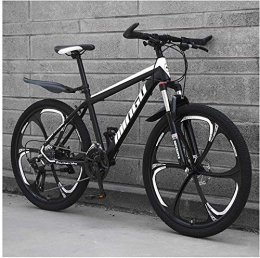 HongTeng Vélo de montagnes HongTeng 26 Pouces VTT for Hommes, Haute teneur en Carbone en Acier Hardtail VTT, Vélo de Montagne avec Suspension Avant Siège réglable (Color : 27 Speed, Size : Black 6 Spoke)