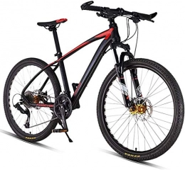 HongTeng vélo HongTeng 26inch 27 Vitesses Mountain Bikes, Double Frein à Disque Hardtail VTT, Hommes Femmes Adultes Tout-Terrain VTT, Missing & Guidon (Color : Red)