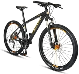 HOYDU Vélo de montagnes HOYDU Vélos de Montagne 27, 5 Pouces, vélo de Montagne Semi-Rigide à 27 Vitesses pour Adultes, Cadre en Aluminium, vélo de Montagne Tout-Terrain, siège réglable, Gold