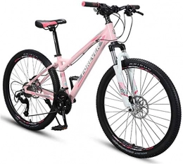 IMBM Vélo de montagnes IMBM 26 Pouces Femmes Mountain Bikes, Cadre en Aluminium Semi-Rigide VTT, siège réglable et Guidon, vélo avec Suspension Avant, 33 Vitesse (Size : 33 Speed)