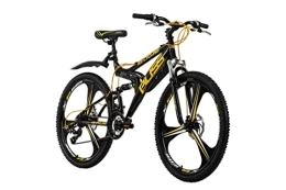 KS Cycling vélo KS Cycling VTT Tout Suspendu 26" Bliss Noir-Jaune TC 47 cm