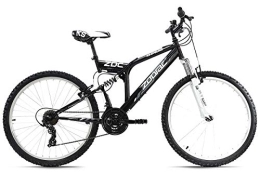 KS Cycling vélo KS Cycling VTT Tout Suspendu 26'' Zodiac Noir-Blanc TC 48 cm