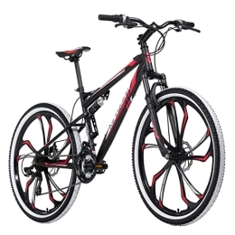 KS Cycling vélo KS Cycling VTT Tout Suspendu 27, 5" Scrawler Noir-Rouge TC 46 cm