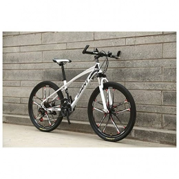 KXDLR Vélo de montagnes KXDLR 26 '' High-Carbon Steel Mountain Bike avec 17 '' Dual Frame Freins À Disque 21-30 Vitesses, Plusieurs Couleurs, Blanc, 24 Speed