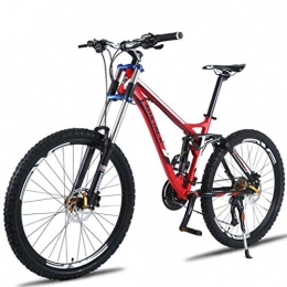 LDDLDG Vélo de montagnes LDDLDG Vélo de montagne 26" Cadre léger en alliage d'aluminium 24 / 27 vitesses avant Suspension à disque (couleur : rouge, taille : 24 vitesses)