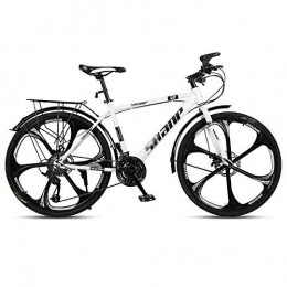 LILIS vélo LILIS Vélo VTT, VTT en Aluminium Route Vélos VTT VTT Vélo Adulte Vitesse réglable for Les Hommes et Les Femmes 26po Roues Double Disque de Frein (Color : White, Size : 27 Speed)