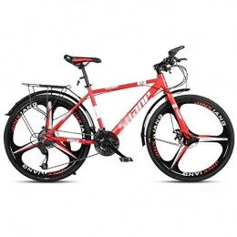 LILIS vélo LILIS Vélo VTT, VTT en Aluminium VTT Vélo Route Vélos VTT Adulte Vitesse réglable for Les Hommes et Les Femmes 26po Roues Double Disque de Frein (Color : Red, Size : 21 Speed)