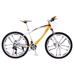 LILIS vélo LILIS Vélo VTT, VTT en Aluminium VTT Vélo VTT Adulte Route Vélos for Les Hommes et Les Femmes 24 / 26En Roues Vitesse réglable Double Frein à Disque (Color : Yellow-24in, Size : 21 Speed)