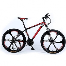 LISI Vélo de montagnes Lisi Vélo de Montagne Adulte 26 Pouces 30 Vitesses Une Roue Tout-Terrain à Vitesse Variable absorbeur de Choc Hommes et Femmes vélo vélo, Red