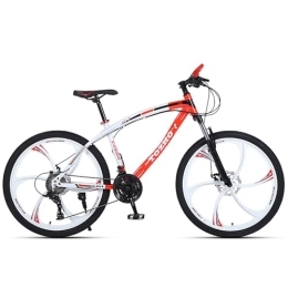 LLGJ vélo LLGJ High Timber VTT jeune / adulte pour homme et femme, options de cadre en acier, options de vitesses 21 / 24 / 27 / 30, roues de 61 à 66 pouces (rouge et blanc (6 roues multi-rayons), 66 cm 30 vitesses)