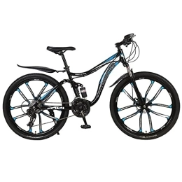 Lovexy Vélo de montagnes Lovexy VTT Vélo 24 Pouces avec Frein à Disque Vélo Bike pour Homme Femme et Adolescents avec Cadre en Acier à Haute Teneur en Carbone Dual Full Suspension Dual Disc Brake, Noir / Blanc…