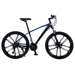 MAG.AL Vélo de montagnes MAG.AL VéLos De Route Mountain Bike, Adulte Sport D'extérieur VTT, Double Frein à Disque VéLo De Montagne, Aluminum Alloy Frame, Vélo pour La Ville Et Les Trajets Quotidien, Bleu, 24 Pouces 27 Vitesses