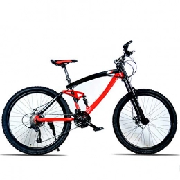 mengzhifei Vélo de montagnes Mengzhifei Vélo Homme Adulte VTT Double Frein à disque Absorbe les chocs Off Road Shift Femme Léger étudiant Adulte 61 cm Longue Distance, Rouge, 21 speed