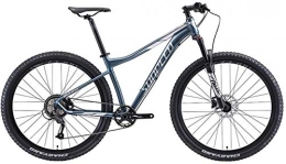 MKWEY Vélo de montagnes MKWEY VTT pour Les Hommes, Les Femmes 9 Vitesses Adultes Big Wheels VTT vélos Semi-rigides, Vitesse de Cadre en Aluminium Rapide des Personnes âgées Pratiques des Jeunes à vélo Avant, VTT, Silv.