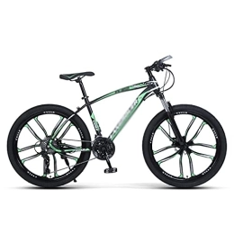 MQJ vélo MQJ 26 Pouces Adultes Vtt Haut En Acier Au Carbone Pleine Suspension Vtt Bicyclette Pour Adulte Double Frein À Disque Outroad Vélo de Montagne Pour Hommes Femmes / Vert / 21 Vitesse