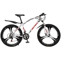 MQJ vélo MQJ Vélos de Montagne de 26 Pouces, 21 / 24 / 27-Vitesses de Suspension Mtb, Vélo de Montagne en Acier Au Carbone Haute Traction avec Frein à Disque Double pour Hommes Et Femme