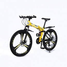 MRQXDP vélo MRQXDP Vélos légers 27 Vitesses Vélos Alliage Stronger 26 Pouces, VTT, Suspension de Fourche, vélo garçons, vélo Femmes / Hommes, Jeunes et Adultes, Jaune