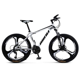 MSM vélo MSM 26 Pouces Vélo VTT, Double Frein à Disque, 3 Roues De Cutters, Épaissi Cadre en Acier Carbonee, Haute-Carbone Acier Hardtail VTT Blanc / Noir 26", 21 Vitesse