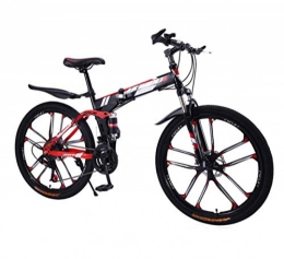 MUYU Vélo de montagnes MUYU Vélo De Route en Acier Au Carbone pour Hommes Et Femmes Système De Dérailleur 21 Vitesses (24, 27, 30 Vitesses) Et Double Absorption des Chocs À l'avant Et À L'arrière, Rouge, 30 speeds