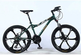 MYPNB Vélo de montagnes MYPNB BMX 24 Pouces 24 Vitesses VTT en Alliage d'aluminium Plein Cadre Suspension Roue Avant Femme Hors Route Déplacement des élèves Adultes vélo Frein à Disque 5-25 (Color : Green, Size : C)