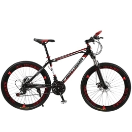 QCLU vélo QCLU 26 Pouces Adulte Montagne Double Frein à Disque, Adulte VTT, vélo avec siège réglable, Montagne Acier Haute teneur en Carbone Trail (Color : Red)