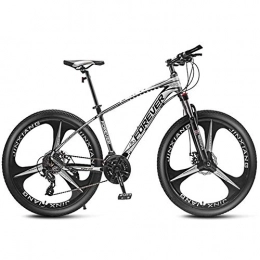 QMMD Vélo de montagnes QMMD 27.5 Pouces Vélo VTT, Adulte Suspension Avant Vélo de Montagne, Aluminium Cadre Véhicule Tout Terrain, Hommes Léger VTT, 24, 27, 30, 33 Vitesses Vélos, White 3 Spoke, 30 Speed