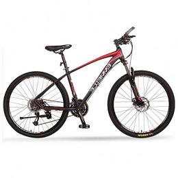 ZTBXQ Vélo de montagnes Sports de plein air banlieue ville vélo de route vélo de montagne 27 vitesses VTT 27, 5 pouces Big Tire Mountain Trail cadre à double suspension en aluminium de montagne hommes femmes vélo rouge ver