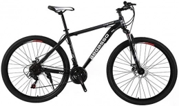 Suge vélo Suge 21-Speed Mountain Bike Double Hommes Frein Disque 29 Pouces Tout-Terrain Vlo Ville Seulement des Adultes extrieur Cyclisme Hard Tail Suspension Avant (Color : Black)