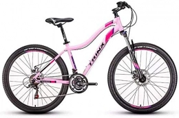 Suge vélo Suge Femmes Mountain Bikes, 21 Vitesses Double Frein Disque Mountain Trail Bike, Hommes Femmes Ville de Banlieue de vlos, Parfait for la Route ou la salet Trail Touring (Color : 26 inches Pink)