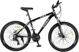 SYCY Vélo de montagnes SYCY Vélo de Montagne avec Roues de 26 Pouces Cadre en Aluminium léger vélo VTT avec Freins à Double Disque vélo, Fourche à Suspension Avant de 100 mm-Noir2_24 Vitesses