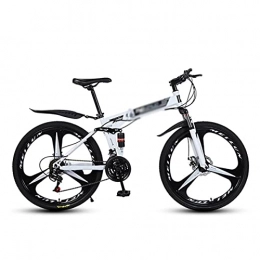 T-Day vélo T-Day VTT Vélo Mountainbike Vélos De Montagne, 21 / 24 / 27 Vitesse Double Disque Frein Suspension Complète 26 Pouces Vélo Antidérapante pour Homme / Femme / Adolescence(Size:27 Speed, Color:Blanche)