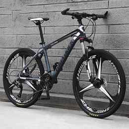 TRGCJGH vélo TRGCJGH Vélo De Montagne 26 Pouces Vélo De Montagne en Acier Au Carbone à Vitesse Variable 21 / 24 / 27 / 30 Vitesse Vélo à Suspension Complète VTT équitation, B-21speed