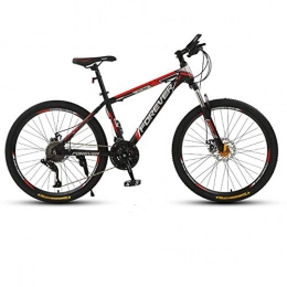 TRGCJGH vélo TRGCJGH Vélo De Montagne Adulte Vélo De Montagne Semi-Rigide à Double Frein à Disque pour Hommes De 26 Pouces Siège Réglable pour Vélo Cadre en Acier à Haute Teneur en Carbone, D-26inch24speed