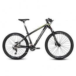 W&TT Vélo de montagnes TTW Vélo de Montagne pour Adultes 33 Vitesses Vélos Tout-Terrain à Double Amortisseur avec Fourche à Suspension et Frein à Disque d'huile, vélo en Alliage d'aluminium 26, Black1, 27.5 * 17"