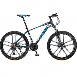 BNMKL Vélo de montagnes Vlo VTT 30 Vitesses, 24 / 26 / 27, 5 Pouces Hardtail Vlo De Montagne, Vlo De Montagne Adulte Tous Les Terrains Vlo De Montagne, Black and Blue, 26 inch