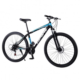 Aigrun Vélo de montagnes VTT 21 / 24 / 27 Vitesses VTT Ultra Léger en Alliage D'Aluminium Vélo Double Frein À Disque Vélo Sports De Plein Air Vélo De Montagne-21 Vitesses Noir Bleu