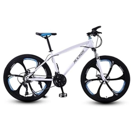 Dsrgwe vélo VTT, 26inch Mountain Bike, Cadre en Acier au Carbone Hardtail Vélo de Montagne, Double Disque de Frein Avant et Suspension (Color : D, Size : 21-Speed)