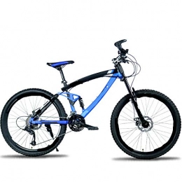 mengzhifei Vélo de montagnes VTT étudiant 26" Downhill Offroad Double frein à disque VTT Homme Adulte Vélo, bleu, 27 speed