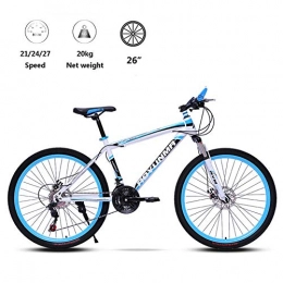 Aquila Vélo de montagnes Vélo 21 / 24 / 27 Speed ​​VTT 26 pouces VTT Suspension vélo choc Absorption à vitesse variable vélo haute en acier au carbone extérieur CYCLISTE AQUILA1125 (Color : Blue)