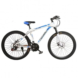 WPW Vélo de montagnes Vélo De Montagne 21 Vitesses VTT 26 Pouces Roues, Vélo De Montagne À Double Suspension À Vitesse Variable Adulte (Color : White Blue, Taille : 26inch)