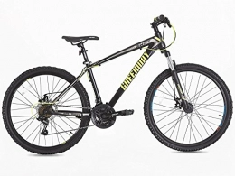 Greenway Vélo de montagnes Vélo de montagne, cadre en acier Fourche, Suspension avant, Greenway Taille 66 cm (66 cm), Noir / jaune fluo, 26