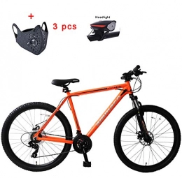 WFGZQ Vélo de montagnes Vélo De Montagne En Acier À Haute Teneur En Carbone , Suspension Avant De Roue Vélo De Montagne Freins À Disque Mécaniques À 21 Vitesses 26 "Cadre Orange , Convient Pour Voyager Dans La Ville Sauvage