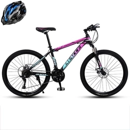 SHANRENSAN Vélo de montagnes Vélo de montagne VTT pour adulte 24 pouces, 26 pouces, vélo amortisseur de choc, vélo de plein air, VTT cross-country confortable (rayons bleus, 24 pouces)