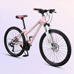 Lxyfc Vélo de montagnes Vélo De Montagne VTT Vélo de Montagne 26" Mountain Bicycles 27 / 30 En Alliage D'aluminium Léger Délais Cadre Suspension Disque De Frein Avant For Adultes Ados - Rose VTT Tout-Terrain Bike Vélo De Monta