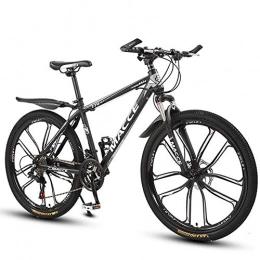 WYLZLIY-Home vélo Vélo De Montagne VTT Vélo de Montagne Hommes Femmes 26" VTT en acier au carbone Vélo de montagne 21 24 27 Vélo Ravine Vitesse, Suspension avant double disque de frein Tout-Terrain Bike Vélo De Montagn